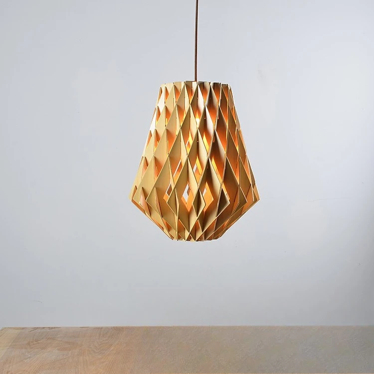 

Nordic simplicity, creative personality, bamboo lamps, bird cage wooden chandelier