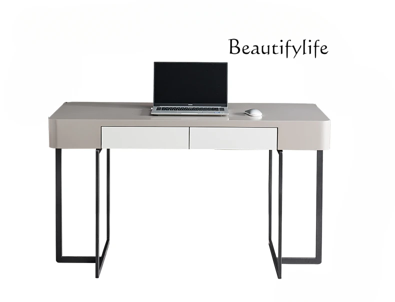 

Italian Minimalist Solid Wood Desk Light Luxury Computer Desk Modern Furniture Suit Combination Affordable Luxury Style