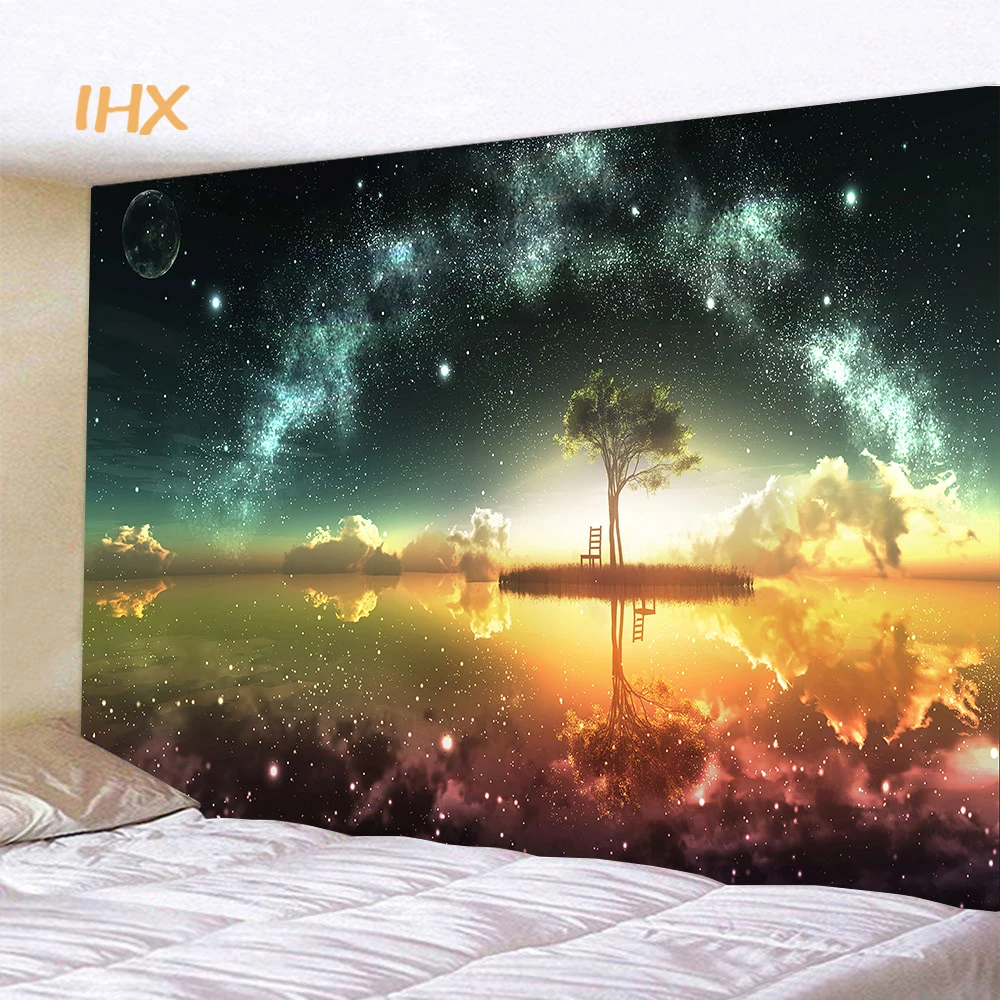 Anime Scene Aesthetic Tapestry Wall Hanging Kawaii Room Decor Hippie Japanese Anime Large Wall Tapestry Bedroom Decoration Home