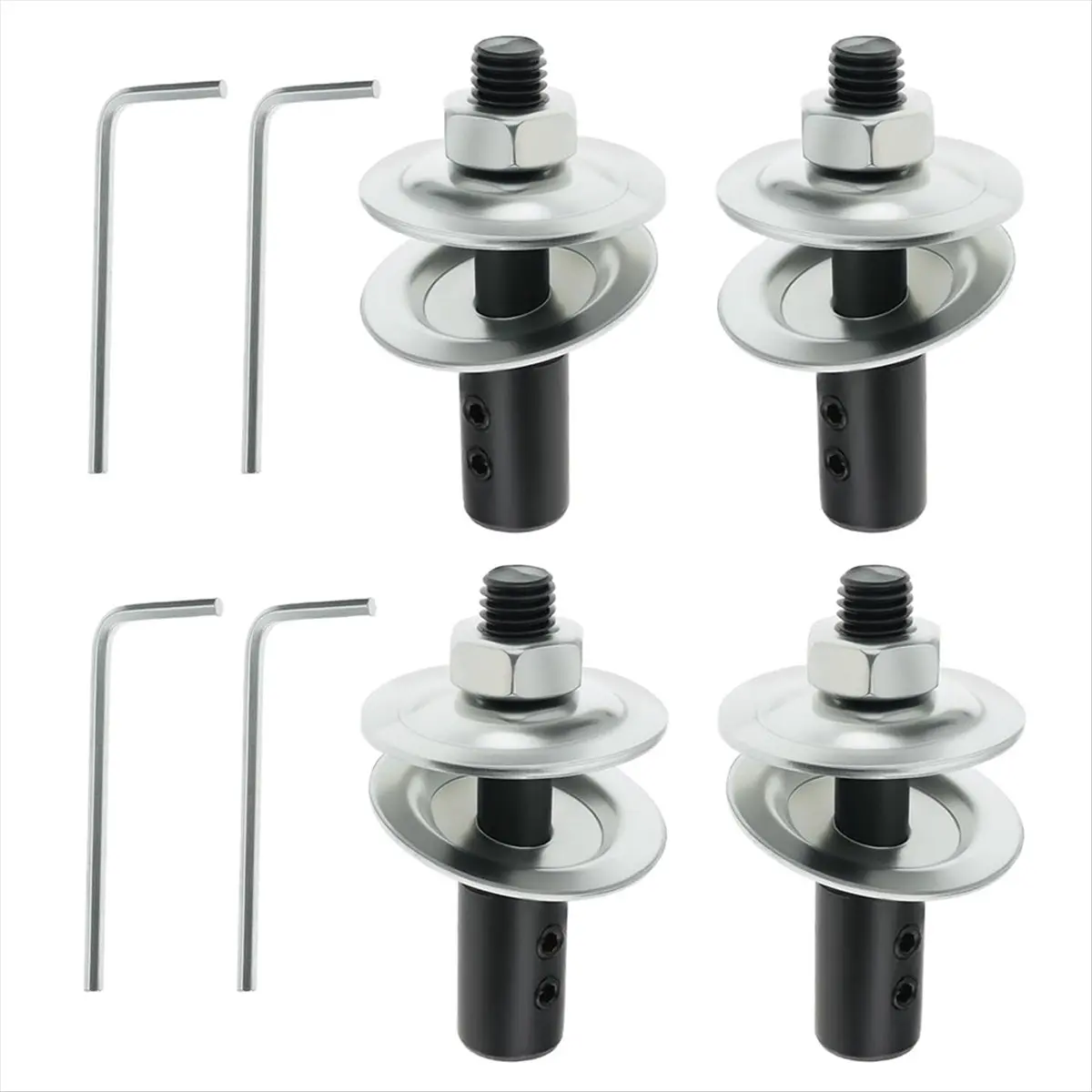 （SAME DAY）4PCS Bench Grinder Extension Shaft Arbor Extender 8mm to 10mm with Wrench and Washer for Polisher Sander