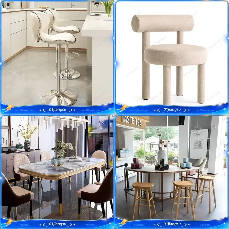 Custom Solid Wood Bar Stool Modern Minimalist Home Chair High Back Counter Seat Dining Kitchen Furniture Nordic Style Decor