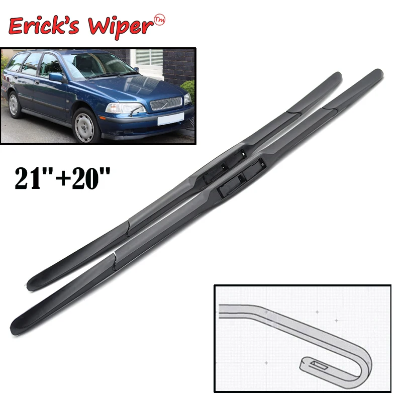 Erick's Wiper Front Hybrid Wiper Blades For Volvo S40 MK1 1995 - 2004 Windshield Windscreen Window Car Rain Brushes 21