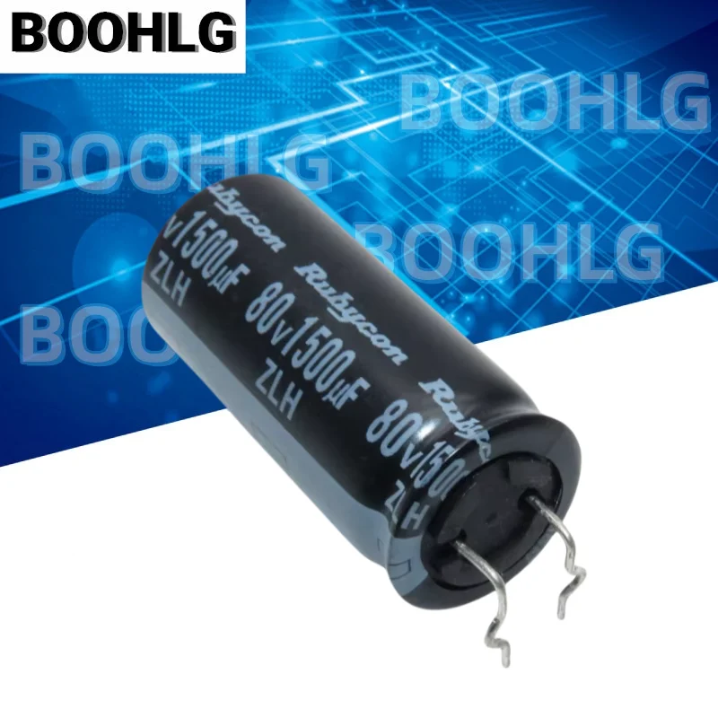 2PCS 1500UF 80V Japanese Electrolytic Capacitor 80V 1500UF 18X40 ZLH High Frequency and Low Resistance