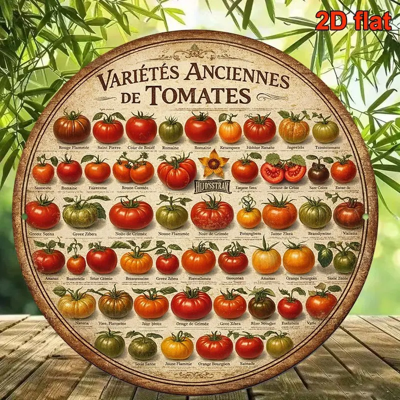 2D Flat - 2DFLAT, 1pc, 15X15Cm 2D Flat Round Sign, Retro Plaque about 