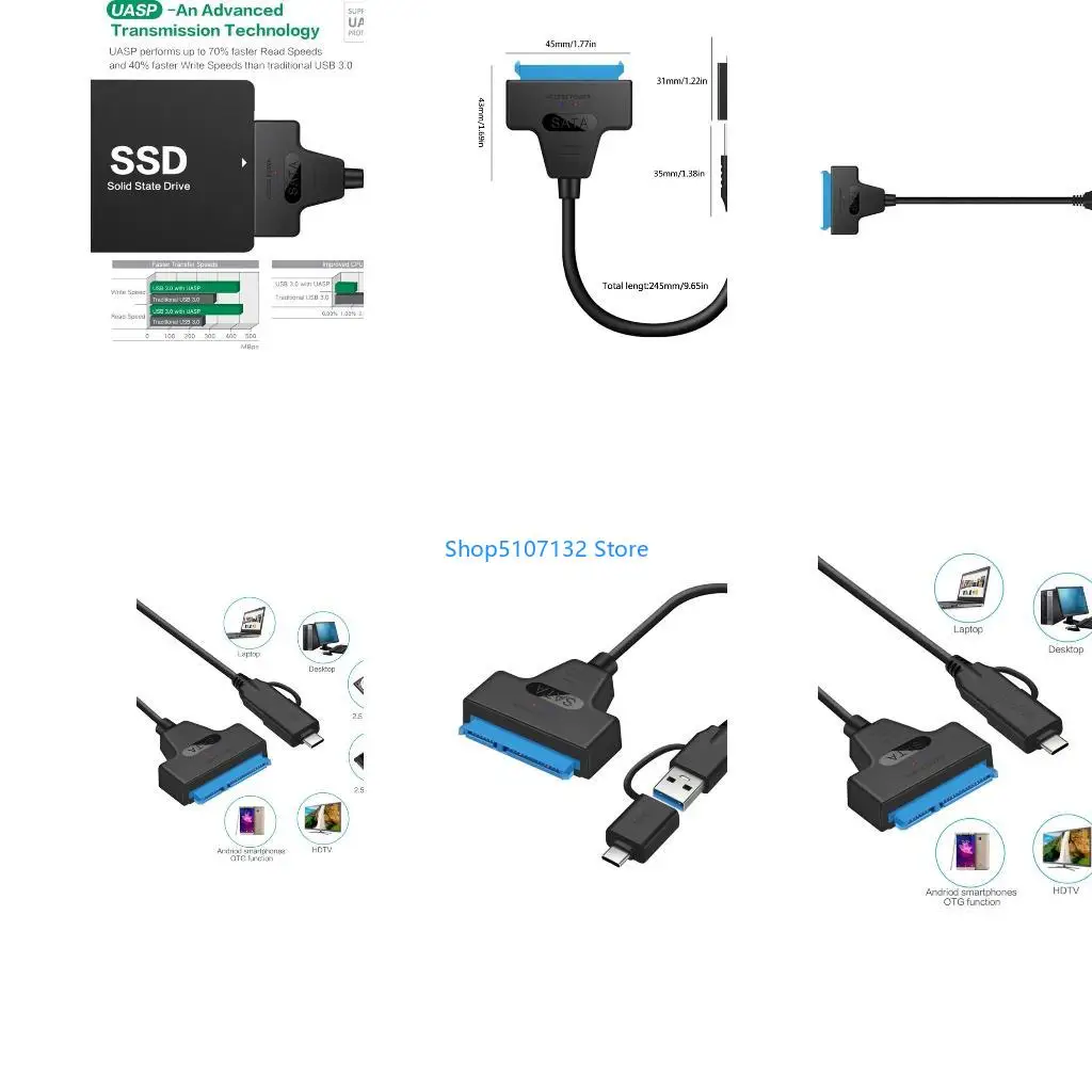 87HD Cable Adapter Connector Support 2.5