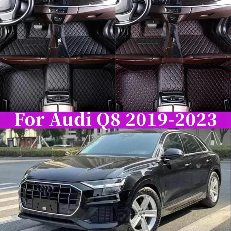 

Автомобильные подкладки для ножек, автомобильные подкладки для Audi Q8 2019-2023, защитный коврик, индивидуальные автомобильные интерьерные напольные коврики, задняя крышка