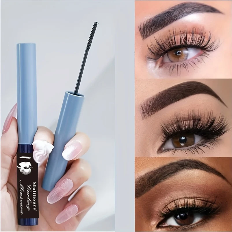 Muliliours Wodoodporny tusz do rzęs Ultra-cienki pędzelek do łatwego nakładania Odporny na pot, odporny na rozmazywanie, długotrwały, wydłużający rzęsy