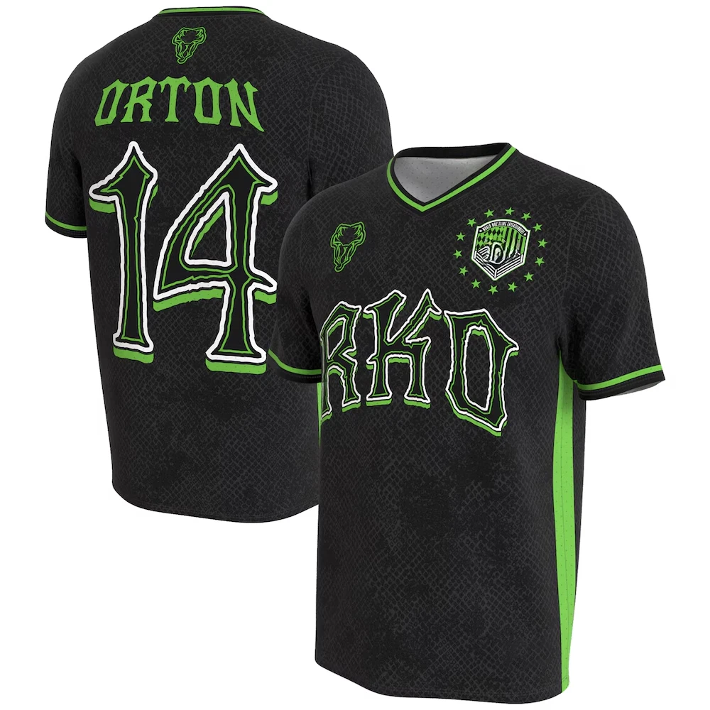 Unisex Black Randy Orton Soccer Jersey 3D Printed Outdoor Sports Quick Drying V-Neck Short Sleeve Football Training T-Shirt 2026