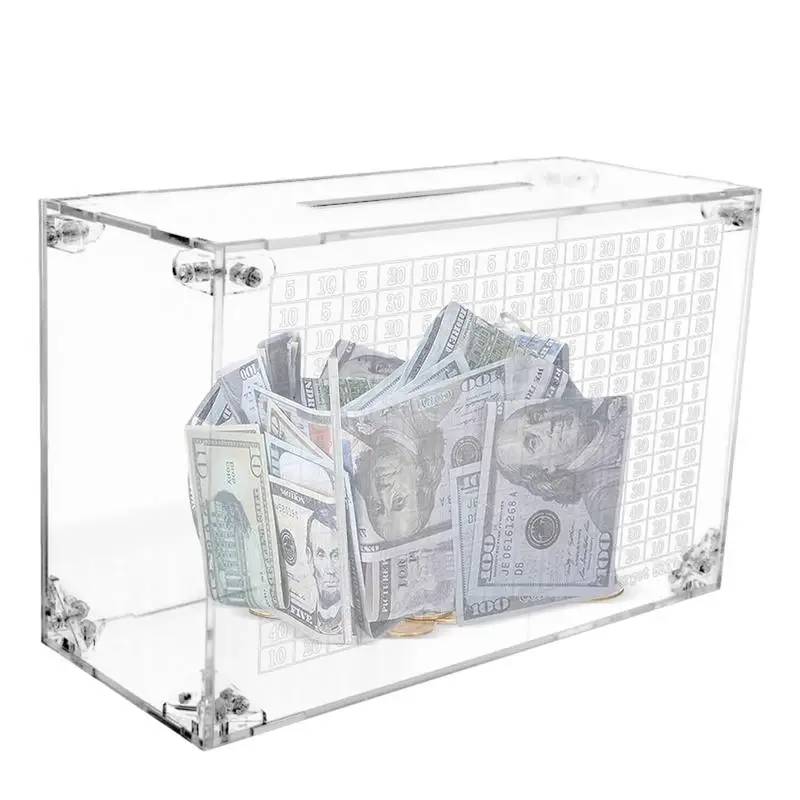 Piggy Banks For Adults Clear Acrylic Money Saving Bank