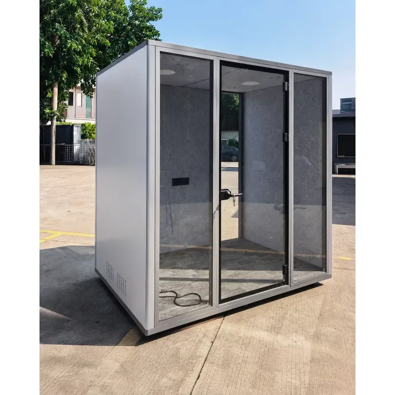 Portable Soundproof Room Movable Silent Conference Booth Indoor Acoustic Pod for Flexible Workplace Use