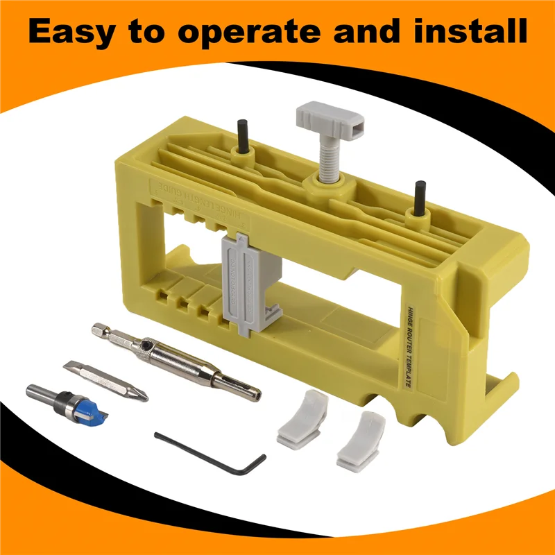 

Door Hinge Jig, Door Hinge Mortiser, Hinge Installation Kit, Door Hinge Router Template For 3Inch To 5Inch Hinges-A02G
