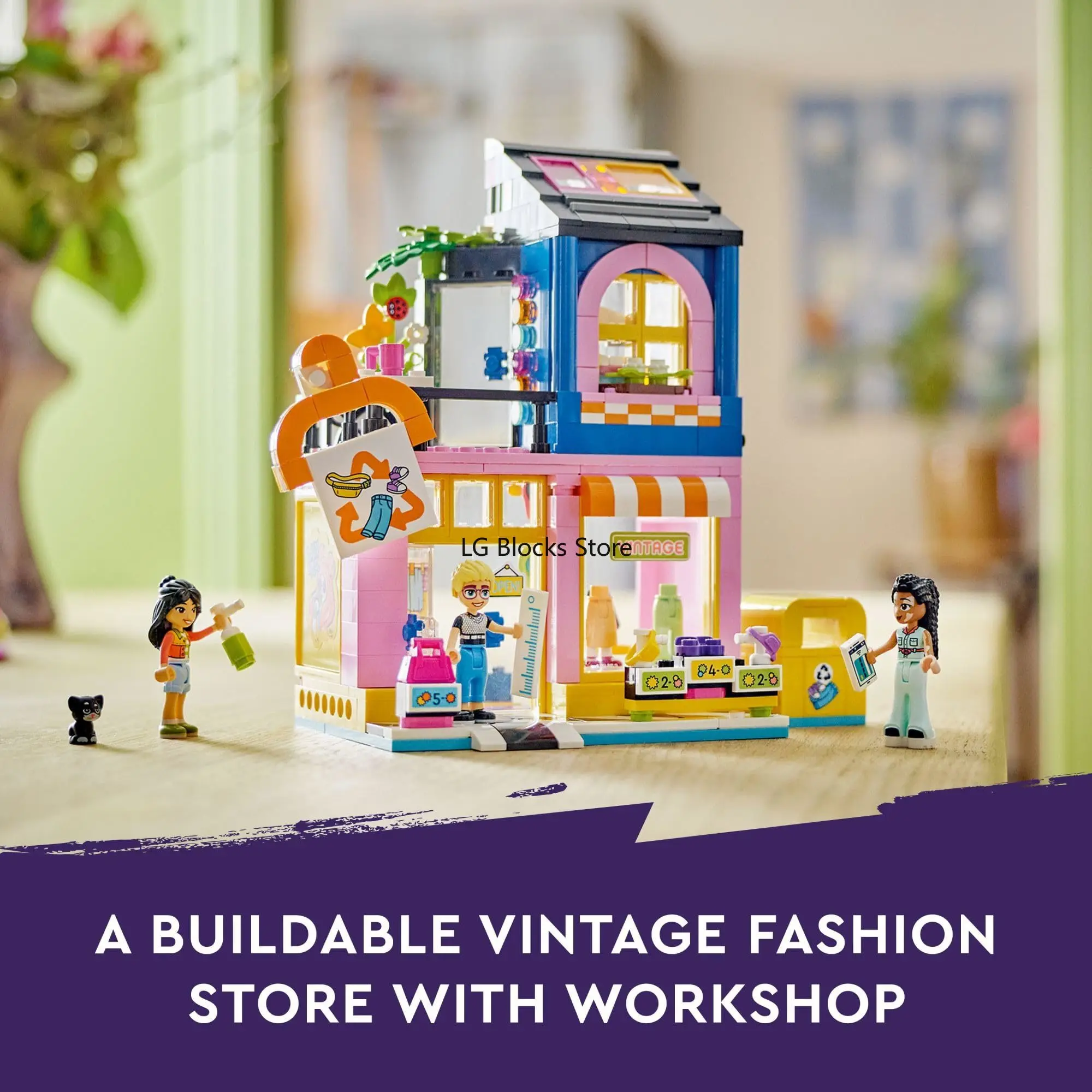 LEGO Friends Vintage Fashion Store, Social-Emotional Toy, Buildable Model, Role-Play for Kids Aged 6 Years Old and Up 42614