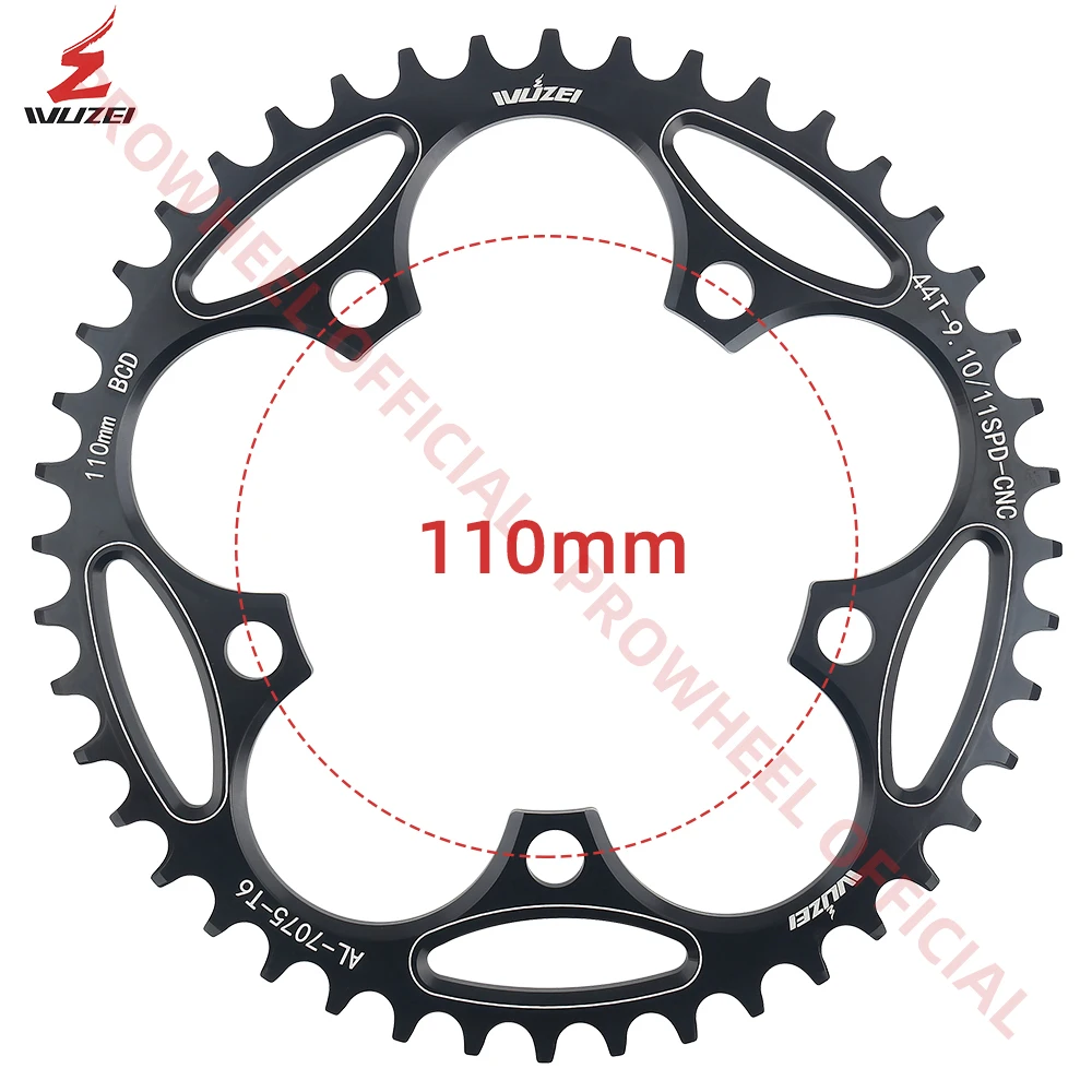 WUZEI 110BCD Road Bike Narrow Wide Chainring 36T 38T 40T 42T 44T 46T 48T 50T 52T 54T 56T 58T 60T 110 BCD Bicycle Sprocket