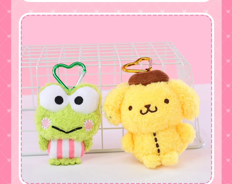 Sanrio Hello Kitty Melody Cinnamoroll Keroppi Badbadtz-Maru Stofftiere Anhänger Plüschtiere Schlüsselanhänger Anime Schlüsselanhänger Geburtstagsgeschenk – Detail 11