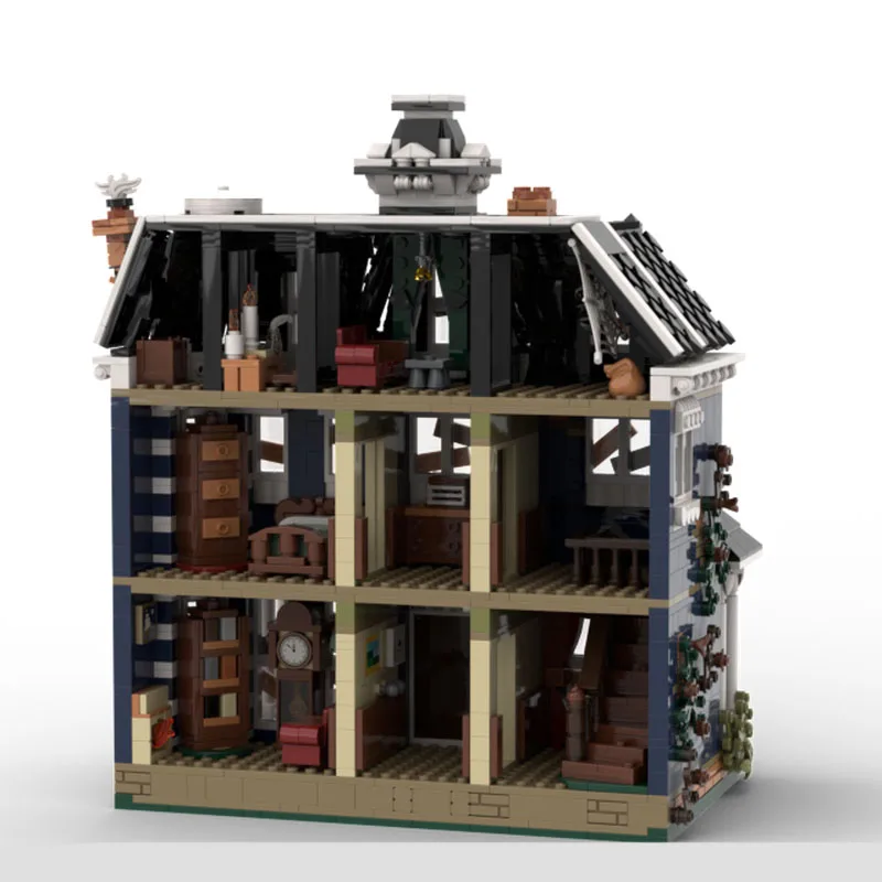 مكعبات بناء نموذجية مكونة من 94 قطعة، قصر عائلة كرييل للموسم الرابع من Stranger Things، تتضمن ثلاثة طوابق، ساعة Vecna، شبكة عنكبوت