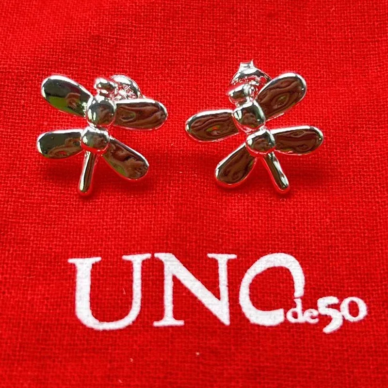 2023 UNOde50 Hot Sale in Europe and America Simple  Creative Dragonfly Women's Earrings Romantic Jewelry Gift Bag with