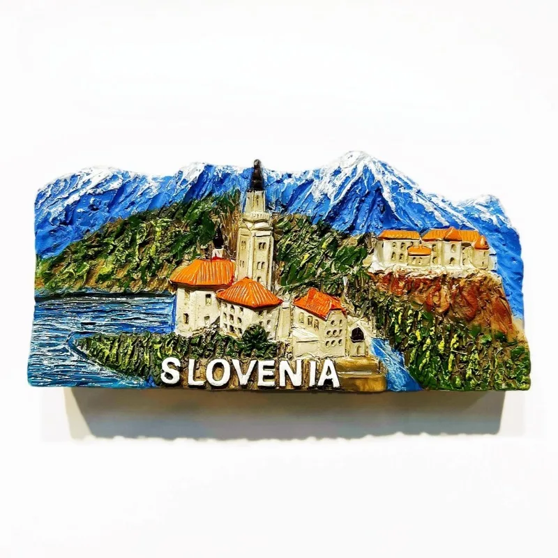 جمهورية سلوفينيا ملصقات الثلاجة بحيرة بليد هدايا تذكارية للسفر لوبيلانا مغناطيس الثلاجة ديكور المنزل هدايا الزفاف