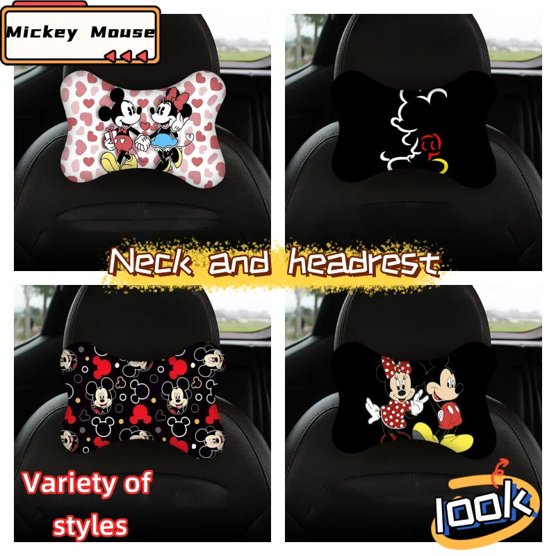 

new Mickey Minnie cartoon cute simple fashion kawaii anime peripherals comfortable and creative neck protection headrest gifts