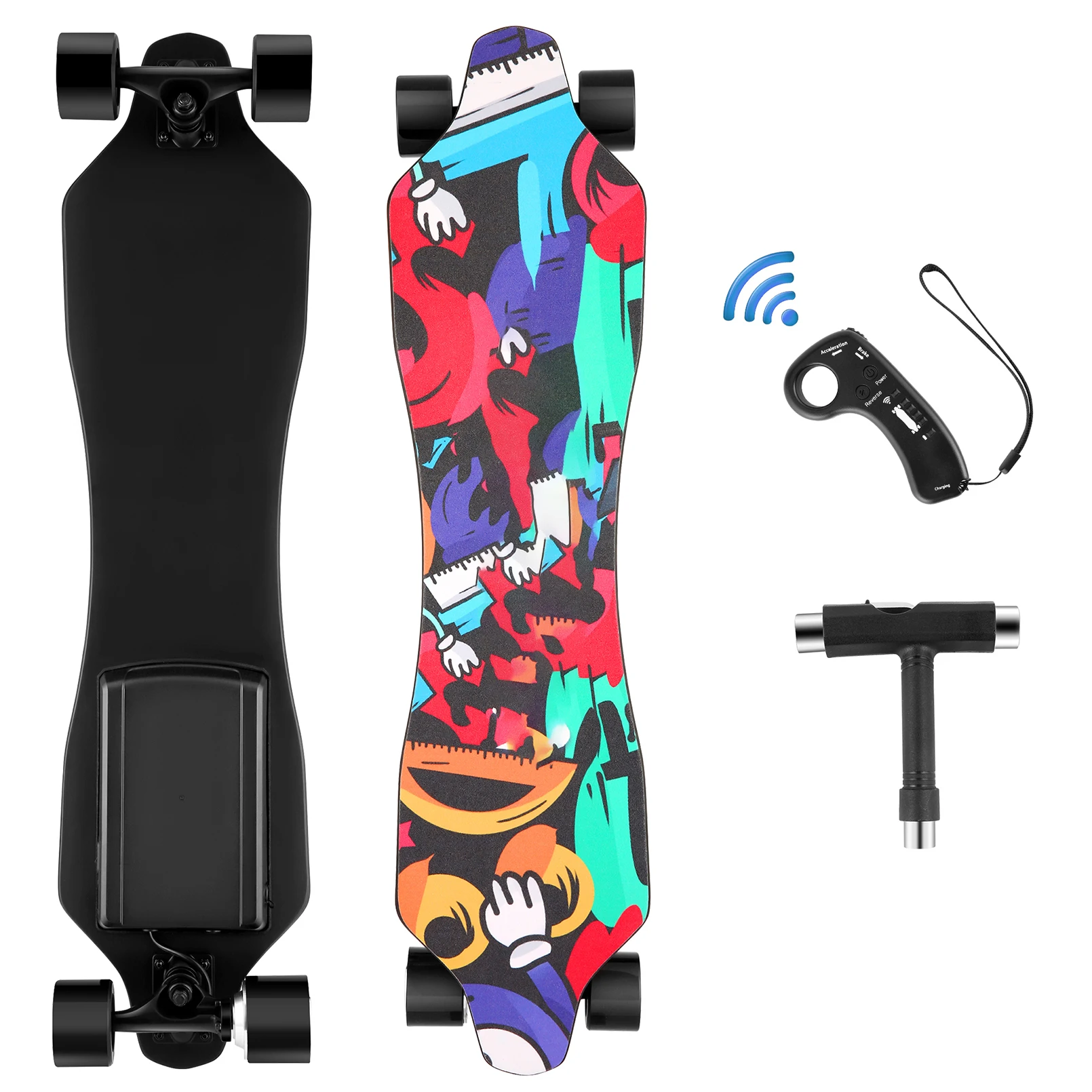 Electric Skateboards with Remote, 350W Powerful Motor, 12.4MPH Top Speed, 4000mAH Battery, 13 Miles Max Range E Skateboard,