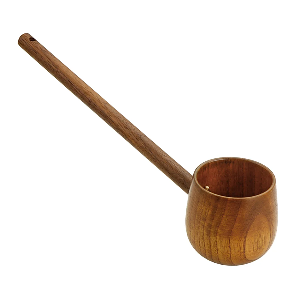 

Wooden Water Ladle Spoon Flour Scoop Large Garden Watering Long Handle for Kitchen