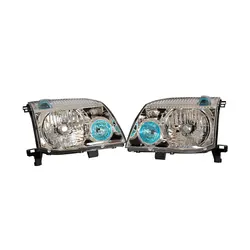 A Pair  Car Headlight Crystal Lamp Floodlight For Nissan X-Trail T30 NT30 QR20 QR25 YD22 2001 2002 2003 2004 2005 2006 2007