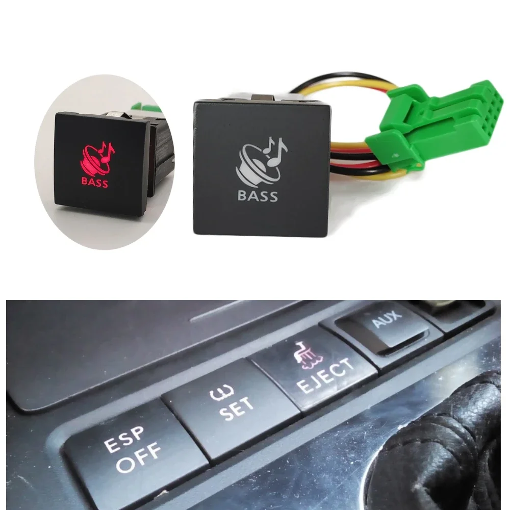 Interruptor de botón con cable para luces LED de coche, música y bajos, para VW Golf 6, Golf Jetta MK6, Scirocco 2009-2011