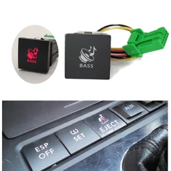 Car LED Light Bass Music Push Button Switch with Wire For VW Golf 6 Golf Jetta MK6 Scirocco 2009-2011