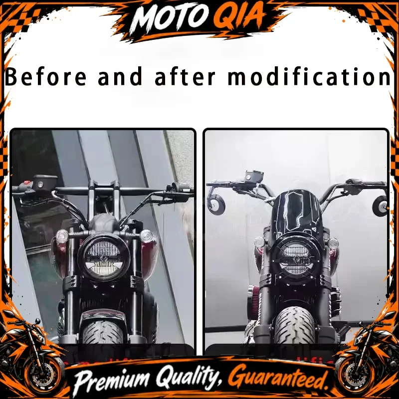 【High Quality​】Modified Headlight Grille Guard Retro Small Windscreen Compatible with BENDA ROCK 250 Motorbike Decor Parts