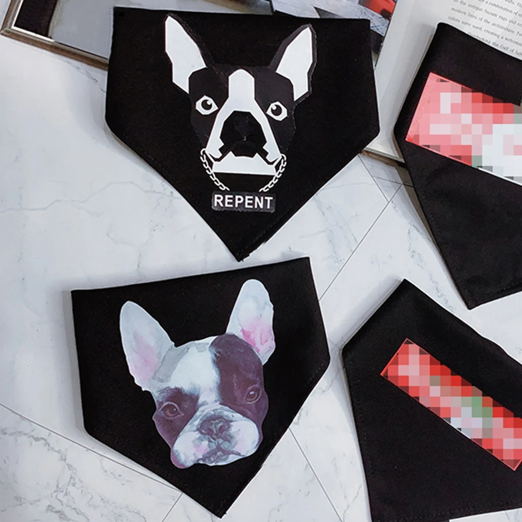 Dog Triangle Scarf Bulldog Breathable Dog Bandana Puppy Bib Neckerchief Dog Scarf Collar Puppy Dog Pet Bow Ties Slobber Towel