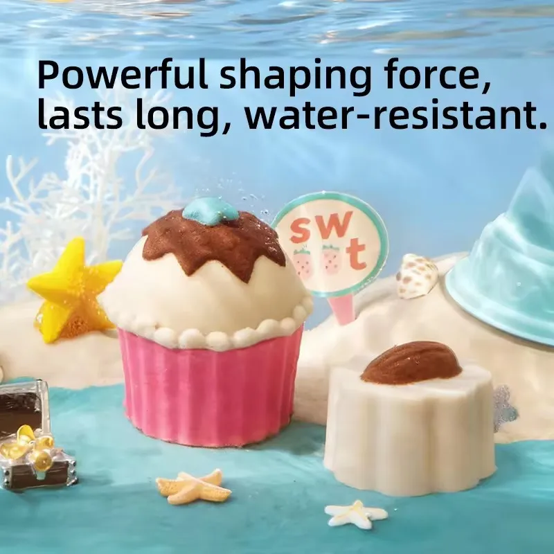 مجموعة لعب الرمل السحري من ميدير، ورشة عمل حلويات، نسيج ناعم ناعم، تشكيل قوي، ألوان آيس كريم غير مبللة تدوم طويلاً للأطفال 3 سنوات فما فوق #2