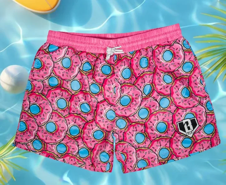 

2025 Summer Hot Sale Donut Swimming Trunks Comfortable Breathable Quick-drying Skin-friendly Men's Motorcycle Shorts