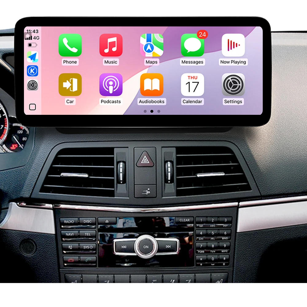 Android 16 Voor Mercedes Benz E Klasse C207 W207 A207 2009-2016 Autoradio Multimedia Stereo GPS 4G Draadloze CarplayPlayer WiFi - afbeelding 2