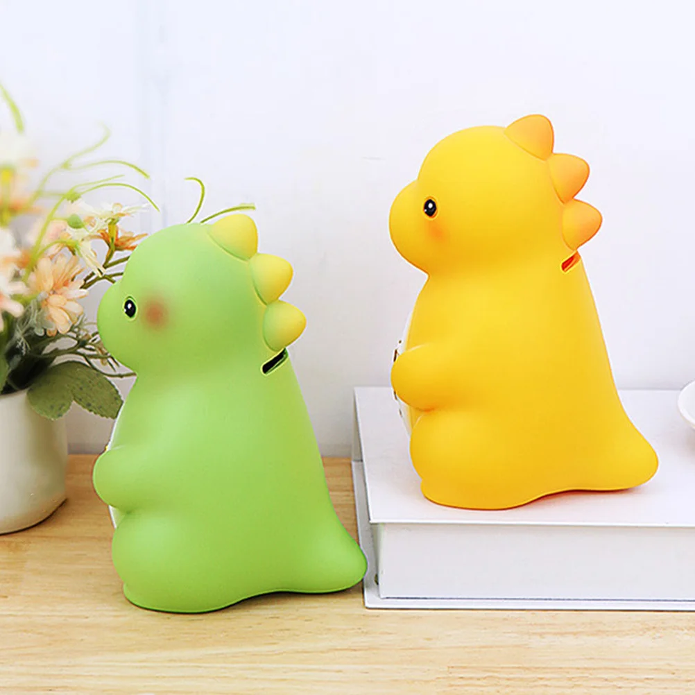 Bonito dinossauro em forma de cofrinho dos desenhos animados caixa de moedas desktop decorativo banco de dinheiro crianças economizando jar aniversário presente de natal