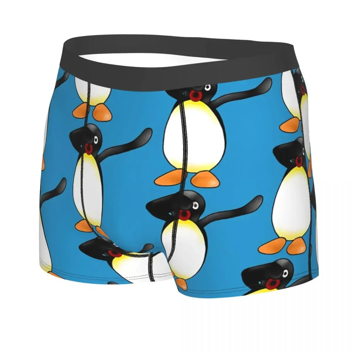 Angry Dabbing Man's Boxer Briefs Pingu Noot Pinga Penguin Breathable Creative Underpants Print Shorts Birthday Gifts