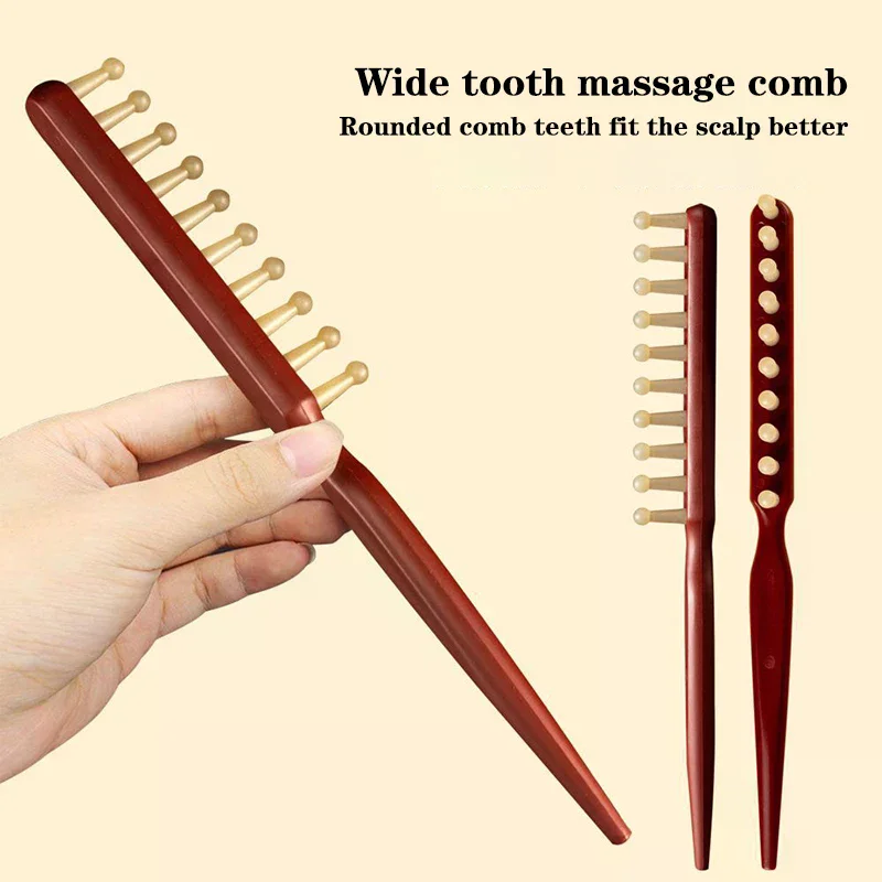 

1pc Meridian Massage Comb Anti-static GuaSha Tool Alloy Teeth Relaxation Scalp Point Massage Brush Barber Hair Comb Massage Tool