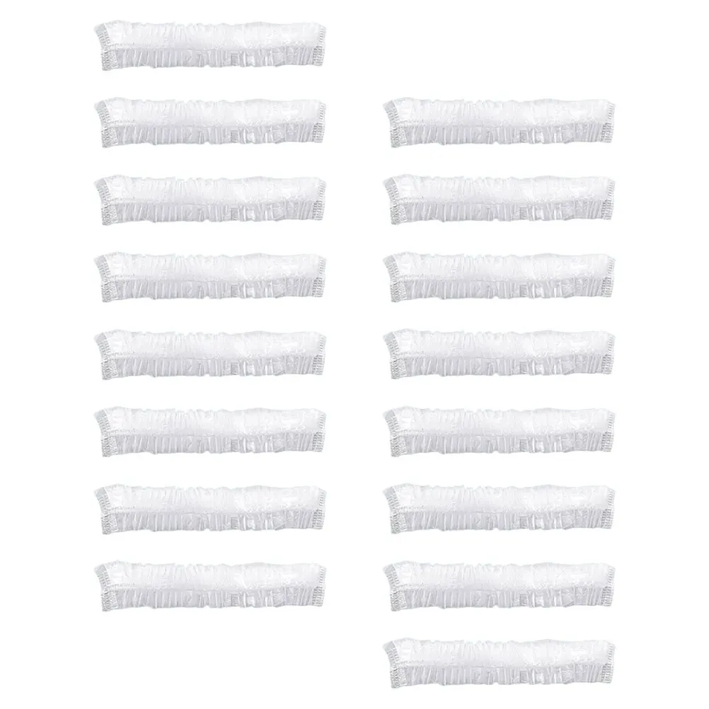 100 قطعة من أغطية الأطباق البلاستيكية أغطية تخزين المواد الغذائية المرنة حفظ الطازجة لقايا المطبخ الخبز غطاء وعاء بلاستيكي للخبز