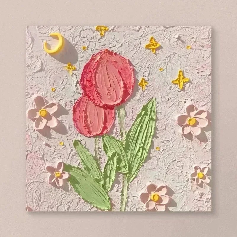 

A6081 Oil Painting of Tulips