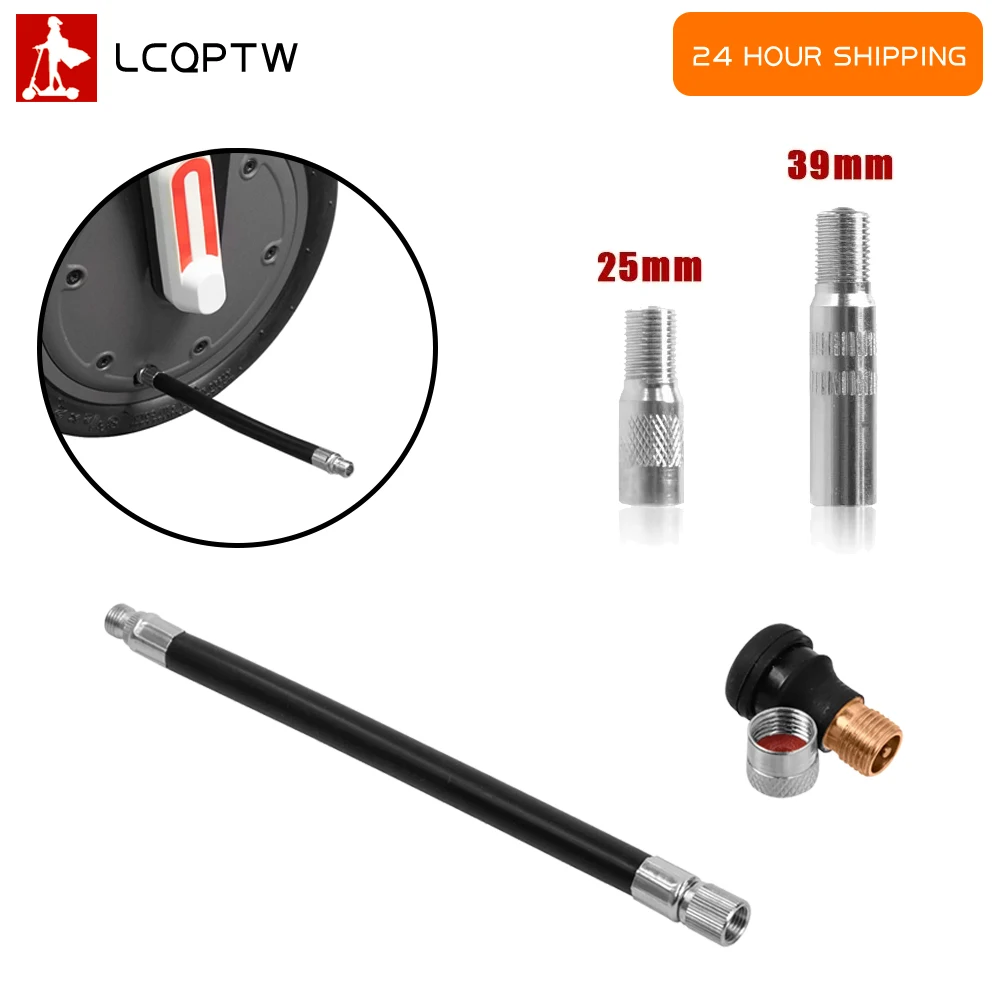 Valve Adapter Wheel Air Pump Extended Nozzle Hose Copper Gas Valve for Xiaomi M365 Pro 1s Pro2 Mi3 Electric Scooter Accessories