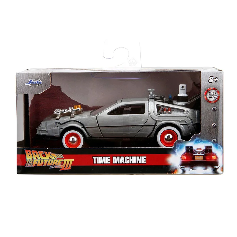 JADA 1:32 Scale Back To The Future Time Machine DMC Alloy Car Model Ornament Souvenir Display Collection Hobby Gift