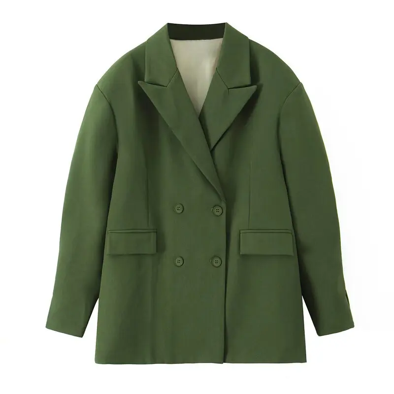 Herbst 2025, Faion Long Sve Loose Suit für Damen, Jaet Commute, vielseitige Sli-Oberbekleidung, lässiger zweireihiger Mantel