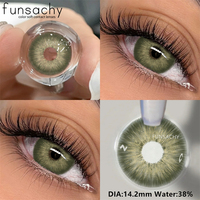 FUNSACHY 1Pair METATRON Series Fashion Makeup Beauty Contacts Lenses Soft Yearly Green Contacts Eyes Color Lenses Colored lenses