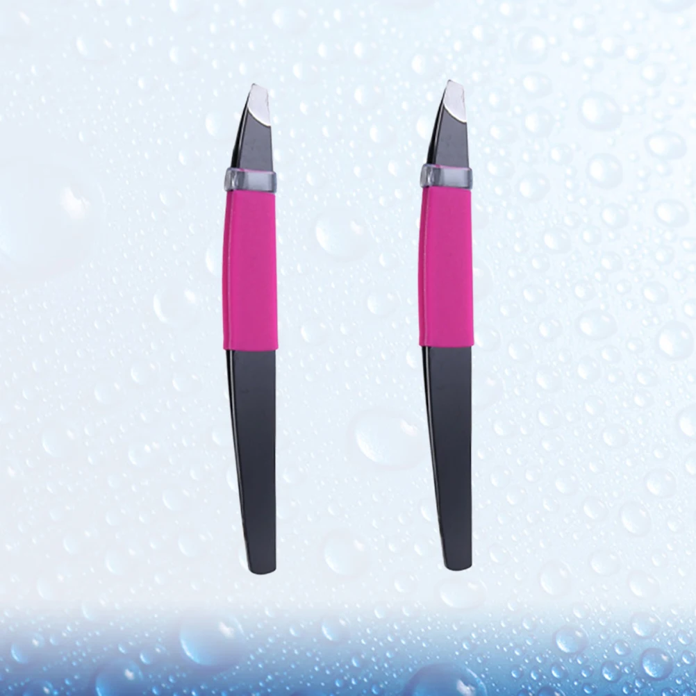 

2 Pcs Eyebrow Pliers Clips Tweezers Personal Grooming Tool Trimmer Professional
