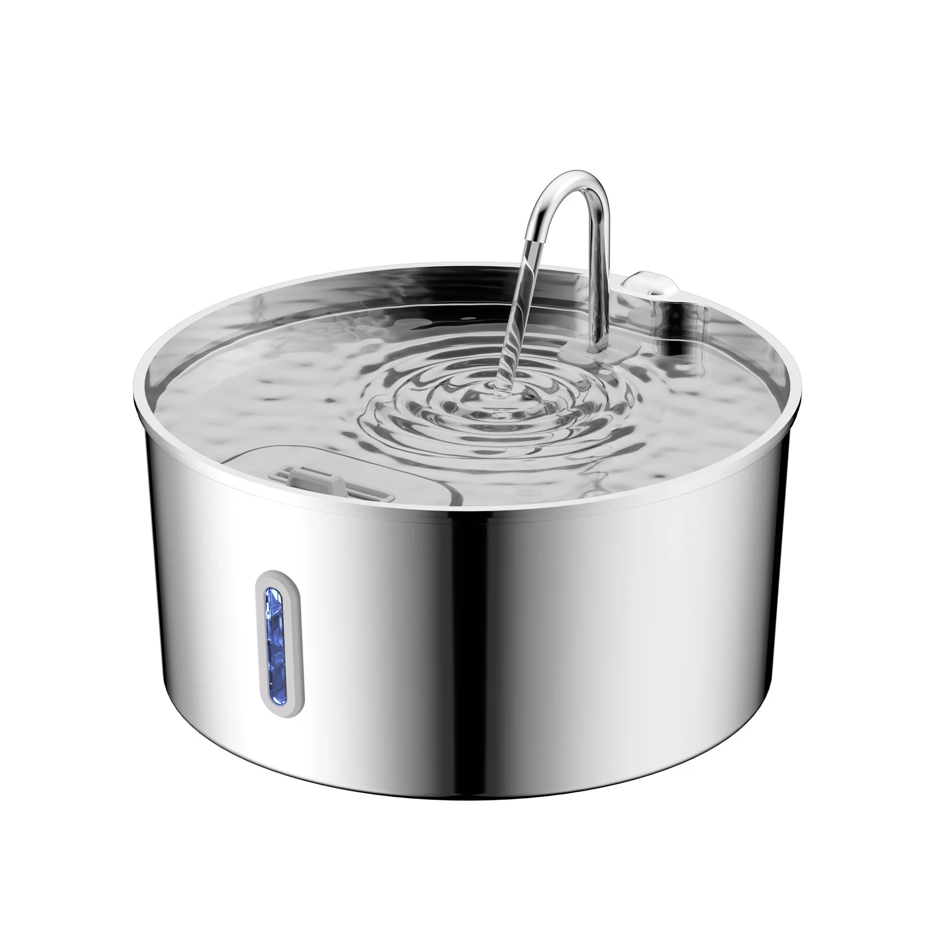 7L Stainless Steel Pet Water Dispenser Ultra-Quiet Pet Water Fountain Automatic Circulation Filtration for Dogs Cats Multi-Pet