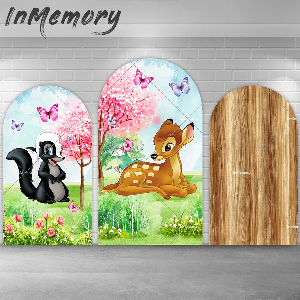 Disney Bambi Birthday Arch Backdrop Cover Wedding Photozone Wall Backgrounds Party Decorations Event