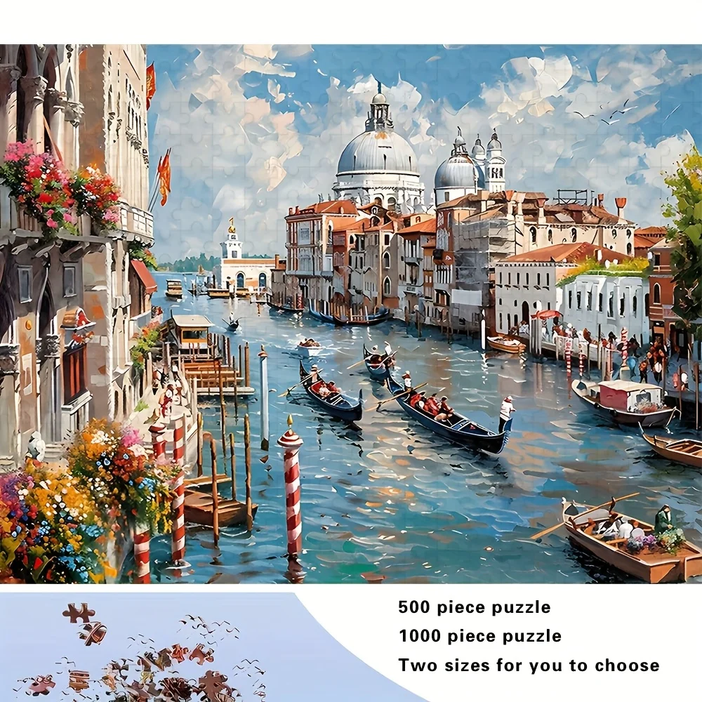 500/1000pcs Adult Puzzle, High-Quality Relaxing Family Game, Perfect for Birthdays, Christmas, Halloween, and Gifts, Best Choi