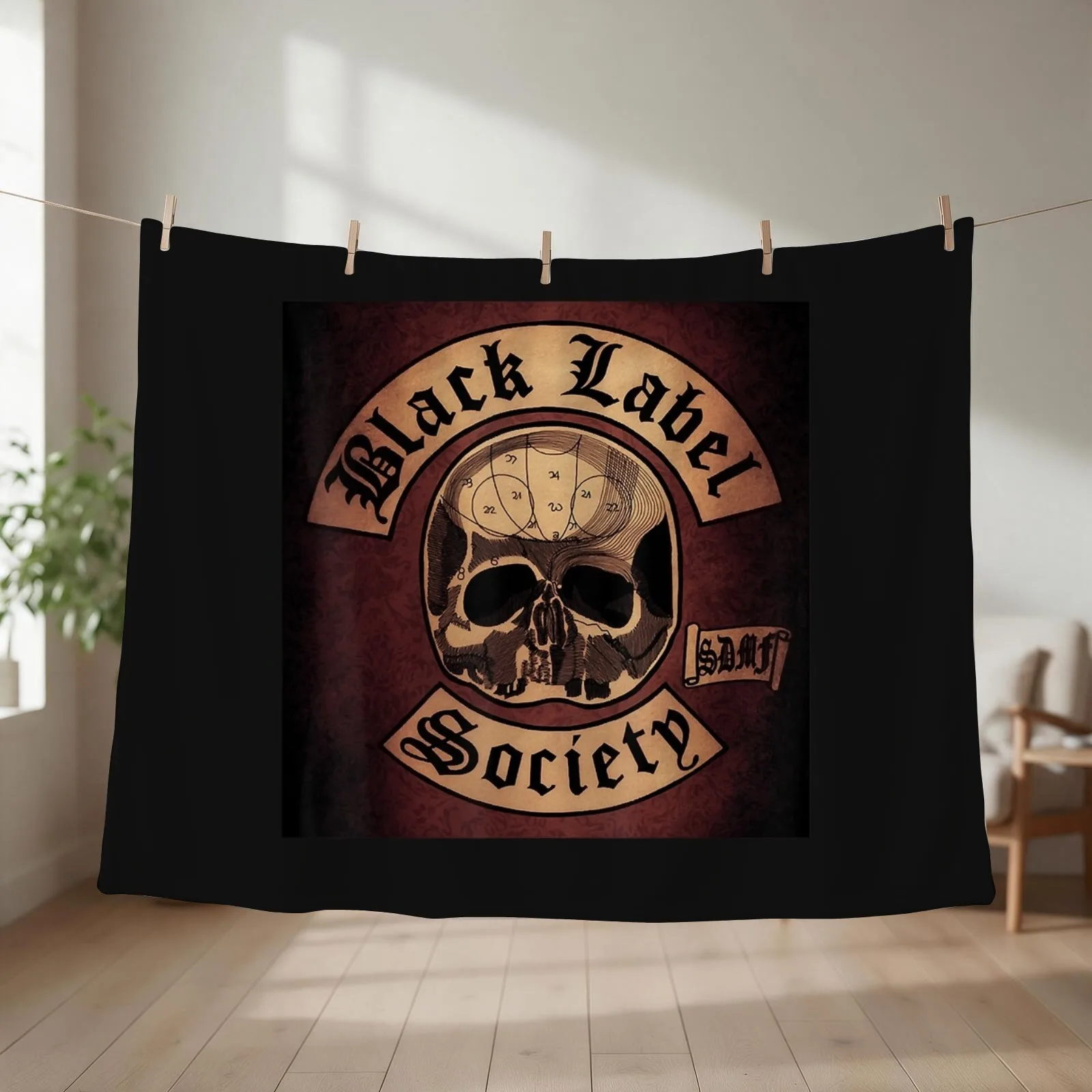 black labels black labels society logo Throw Blanket couch cozy soft plush fuzzy picnic outdoor blanket