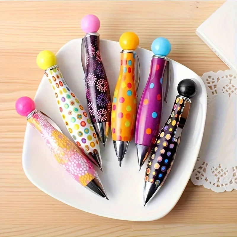 6 Pcs/12Pcs Mini Bowling Ball-Shaped Six-Color Twist Ballpoint Pens, Back-To-School, School Supplies, Kawaii Stationery, School Colors, Markers, Stationery, Writing Pens