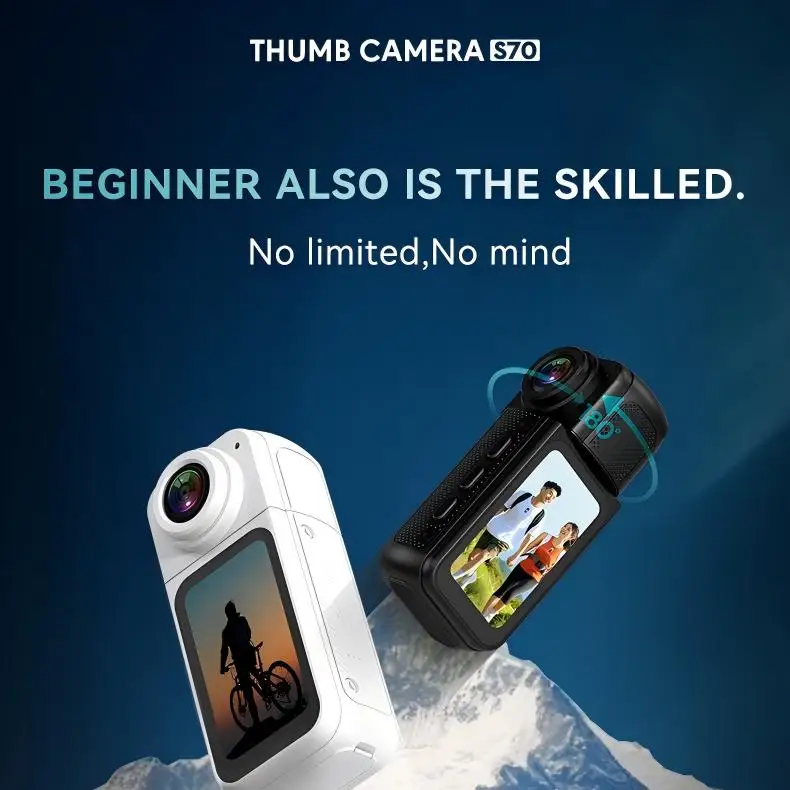 

2025 Hot Sale Small Mini Body WiFi Pocket Vlog Motion Camera 2.7K Resolution APP Controlled Action & Sports Camera