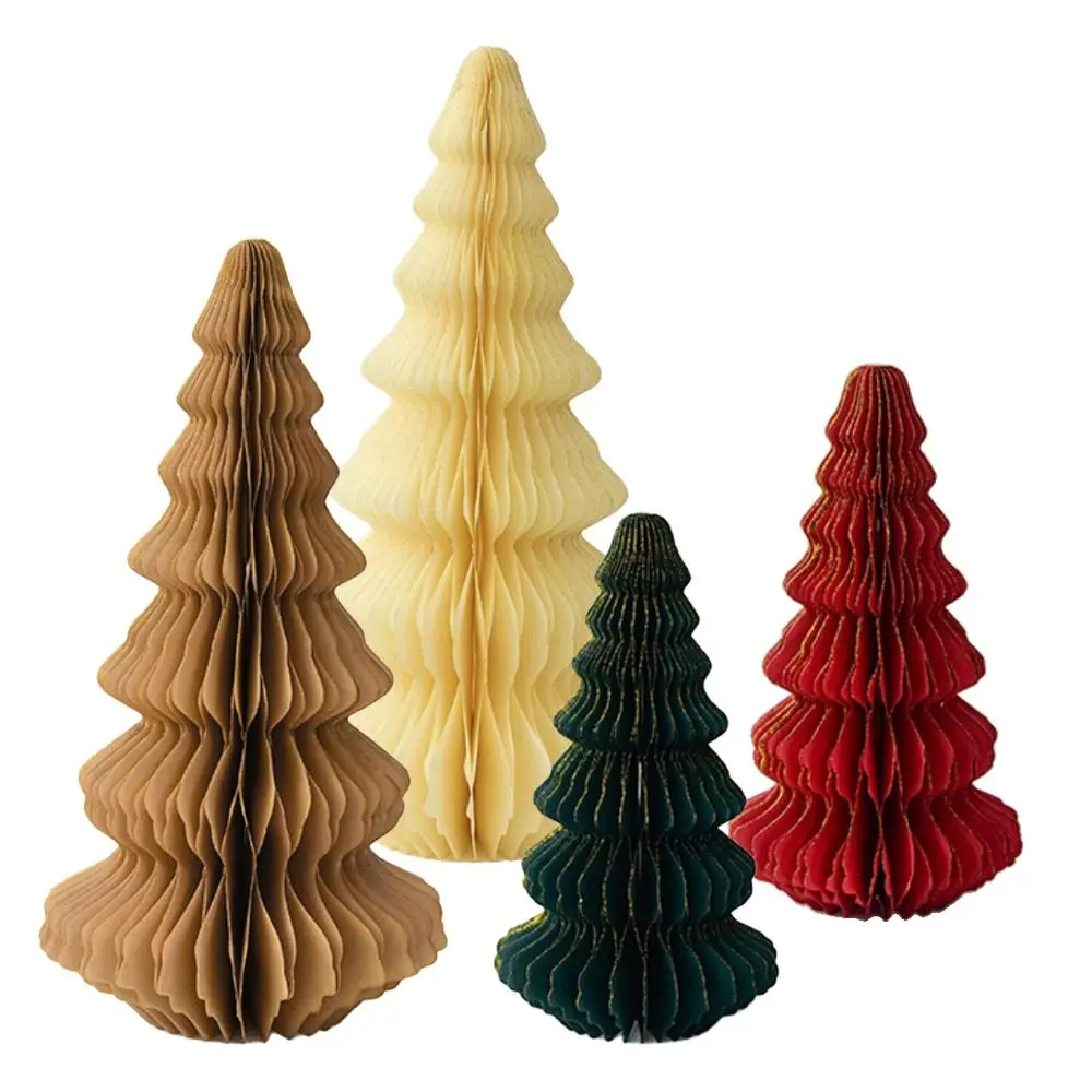 جديد 18/25/32 سنتيمتر شجرة عيد الميلاد زخرفة ورقة جو ديكور شجرة عيد الميلاد العسل الكرة ثلاثية الأبعاد المشهد الدعائم سطح المكتب الديكور