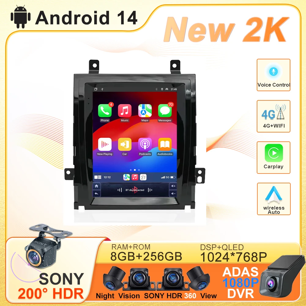 

9.7‘’ Android 14 For Cadillac Escalade 2007 2008 2009 2010 - 2013 Auto Radio Multimedia Head Unit Navigation GPS Player Screen